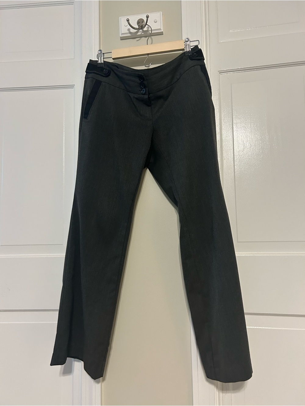 LOFT Black Wide-Leg Tailored Jeans